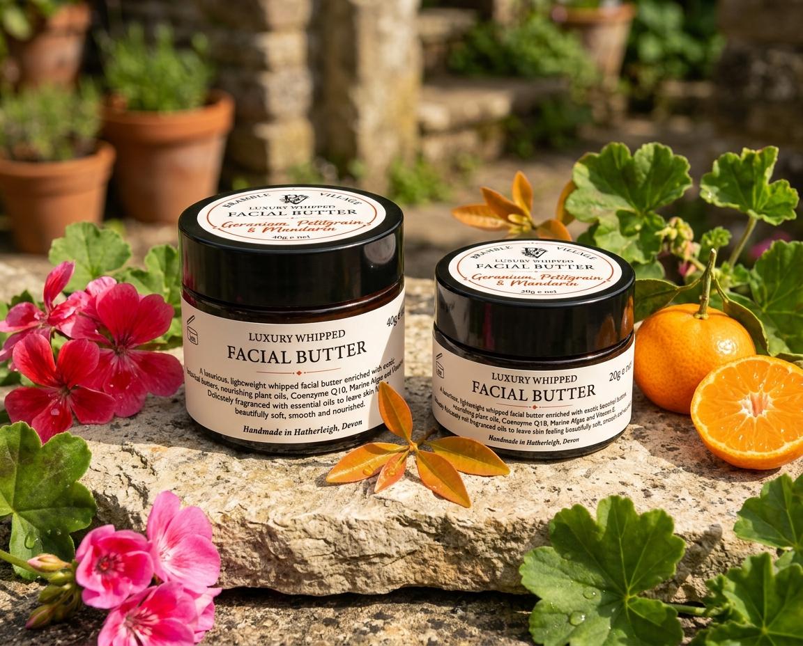 Luxury Whipped Facial Butter, Geranium, Petitgrain, Mandarin Oils, Coenzyme Q10, Marine Algae