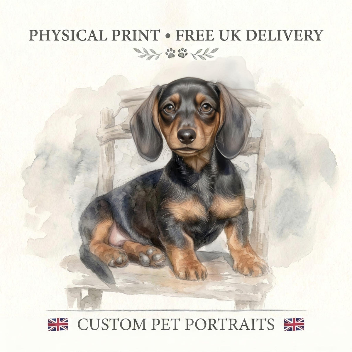 Personalised Dog Portrait from Photo | Custom Pet Art Print | Memorial Gift | Bereavement Keepsake