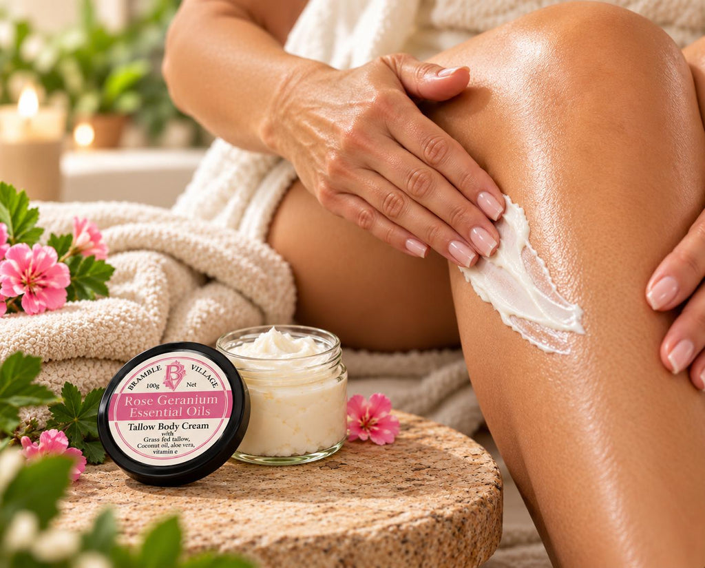 Tallow Body Cream - Bergamot, Lavender & Clary Sage Essential Oils, Body Moisturiser with Organic Grass-Fed Tallow