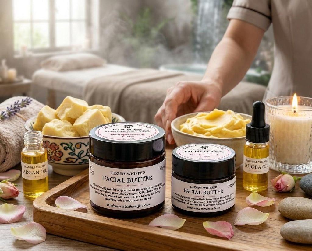 Whipped Facial Butter, Sample Only - Frankincense & Rose Essential Oils, Botanical Oils