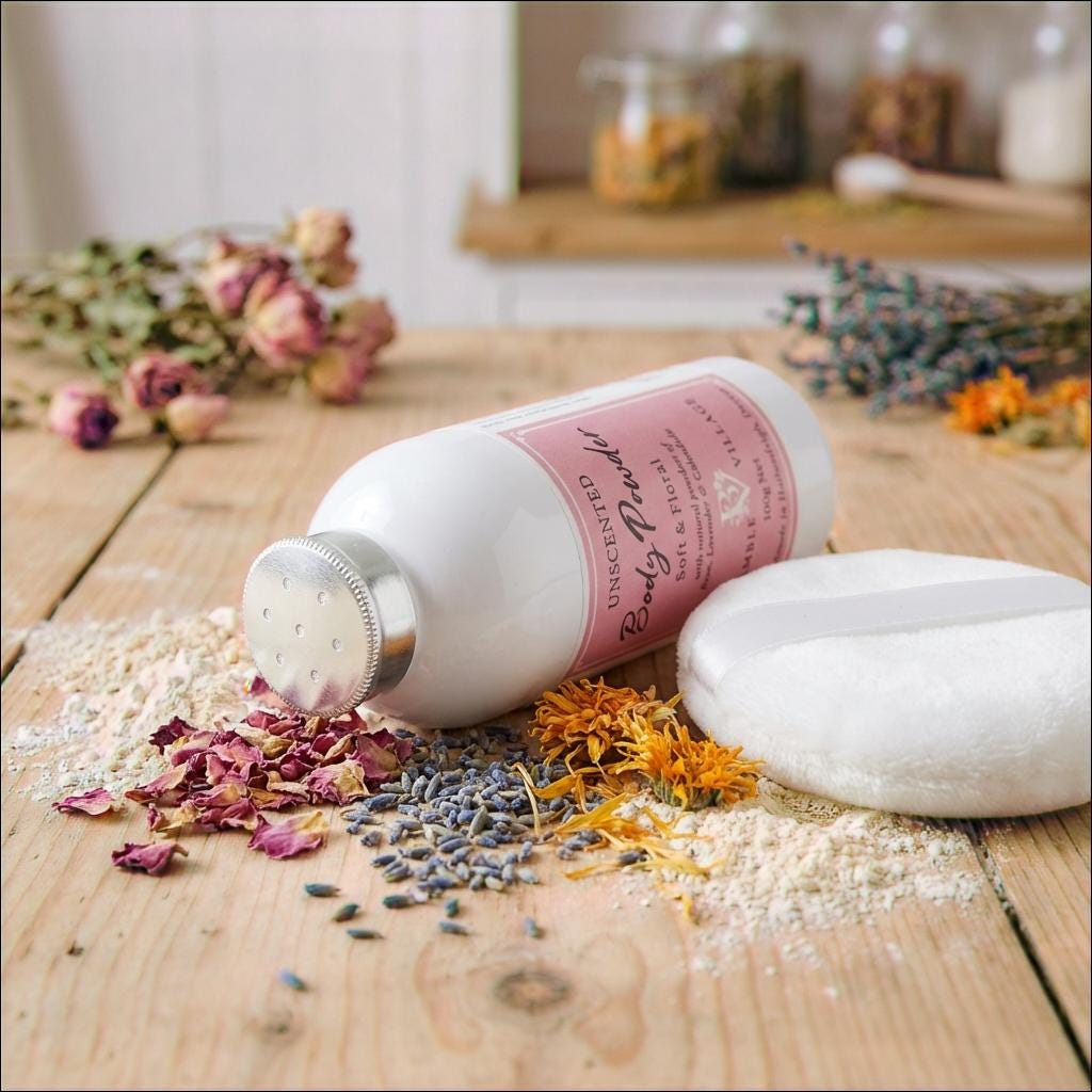 Natural Body Powder: Soft and Floral - Talc Free