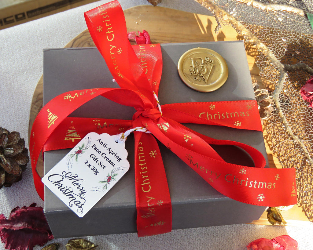 Skin Care Gift Set: Anti-Ageing Day and Night Face Creams,  Frankincense and Rose