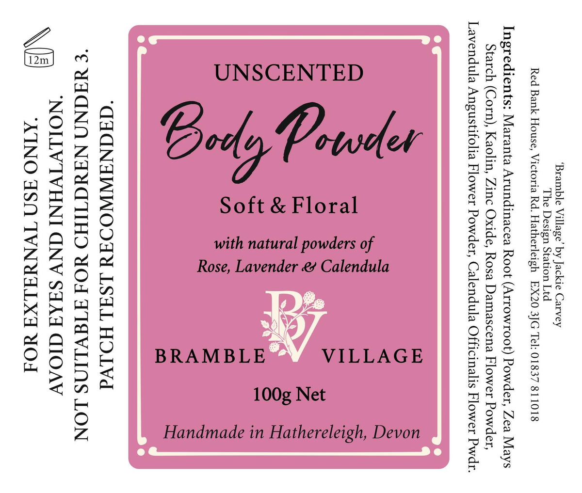 Natural Body Powder: Soft and Floral - Talc Free