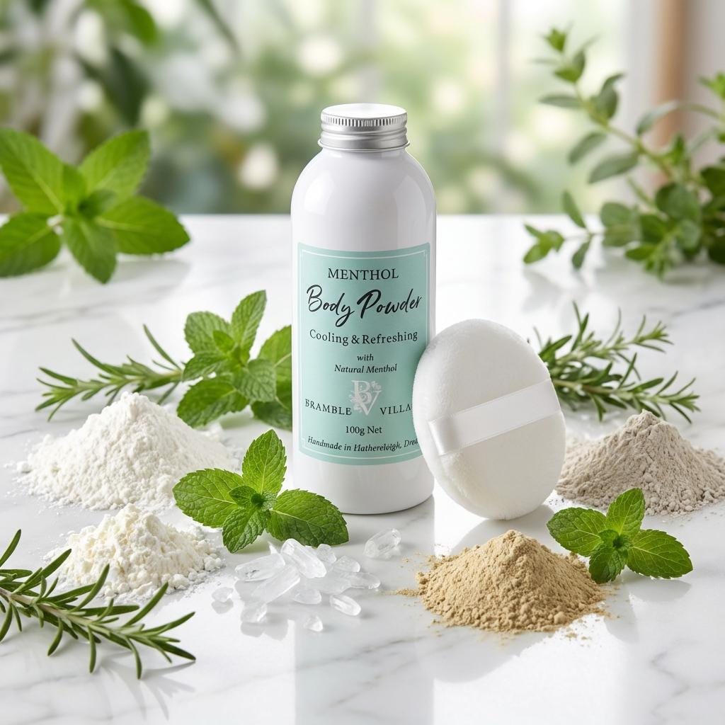 Menthol Body Powder - Cooling and Refreshing - Talc Free