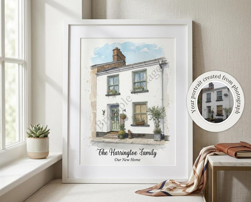 Personalised House Portrait from Photo,  Home Illustration, Custom New Home Gift