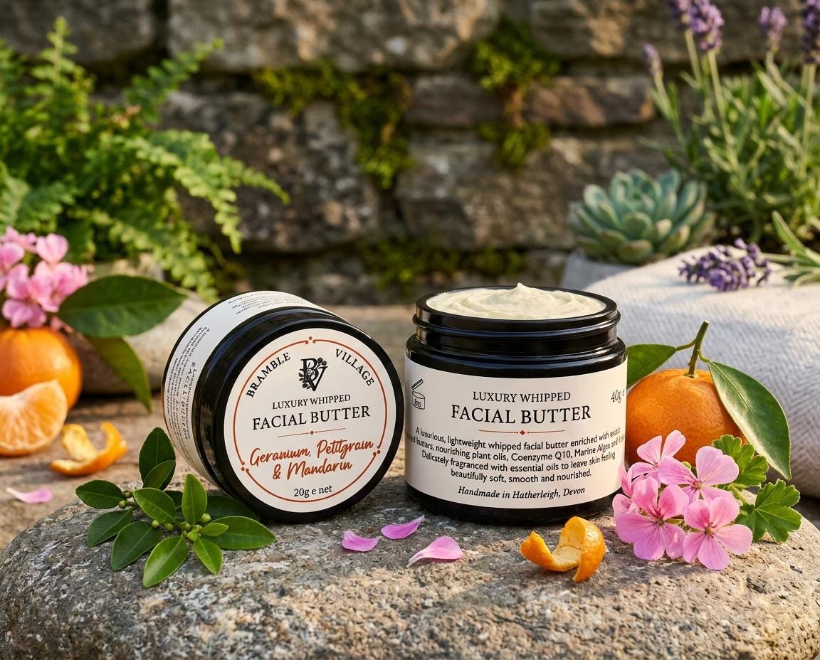 Luxury Whipped Facial Butter, Geranium, Petitgrain, Mandarin Oils, Coenzyme Q10, Marine Algae