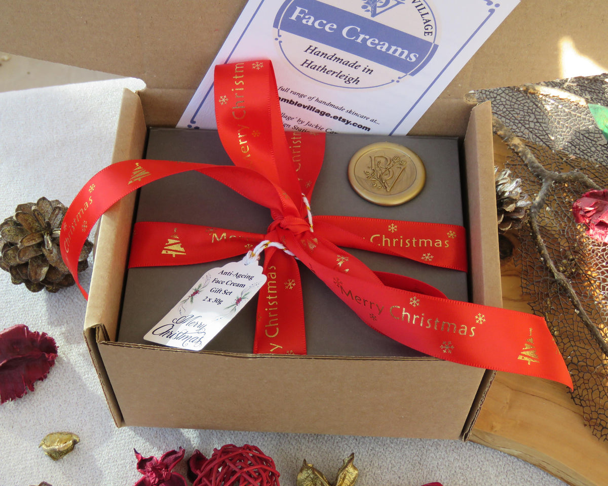 Skin Care Gift Set: Anti-Ageing Day and Night Face Creams,  Frankincense and Rose