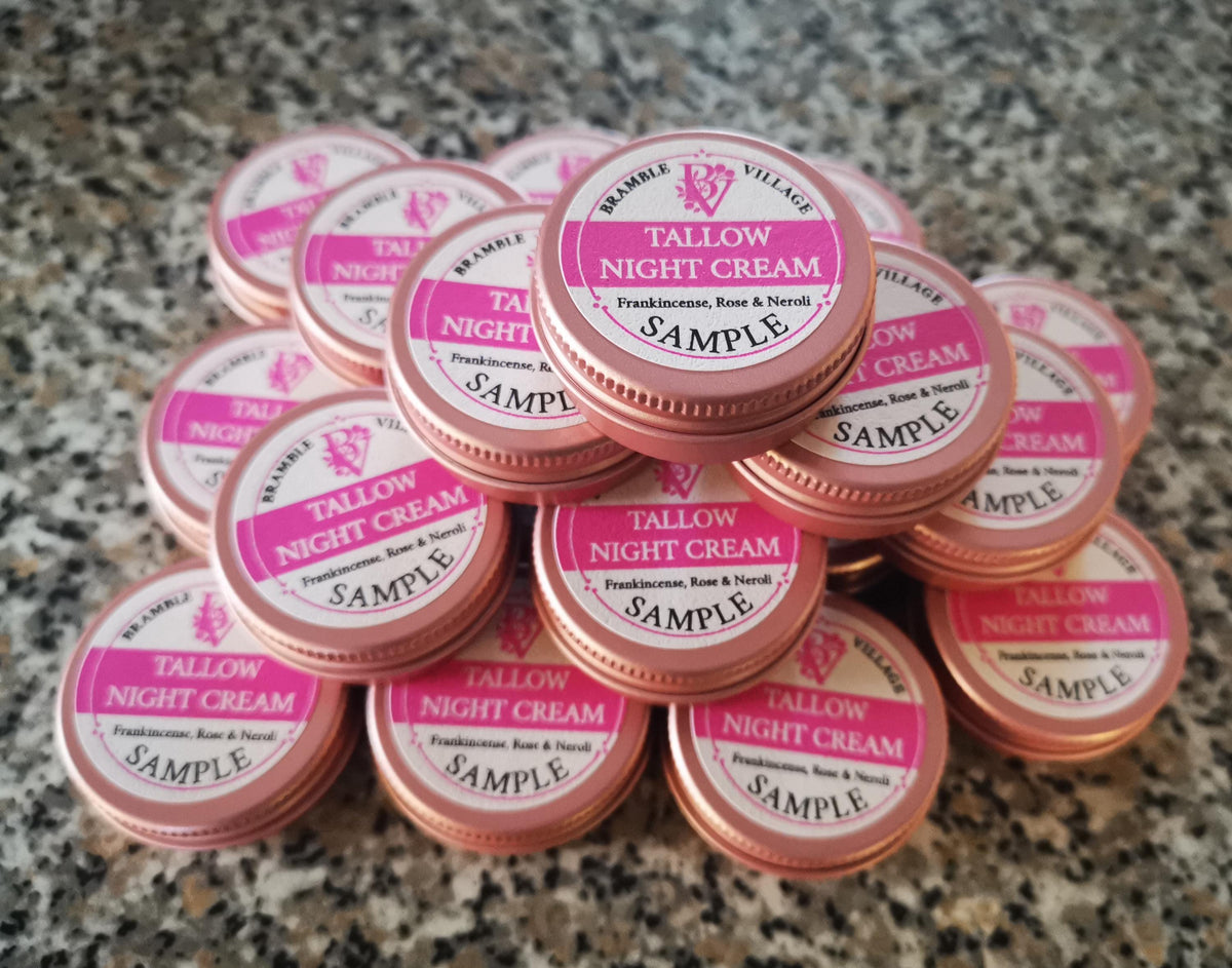 Tallow Night Face Cream - Anti-Ageing Skincare with Rosehip Oil, Retinol, Q10, Frankincense, Rose & Neroli