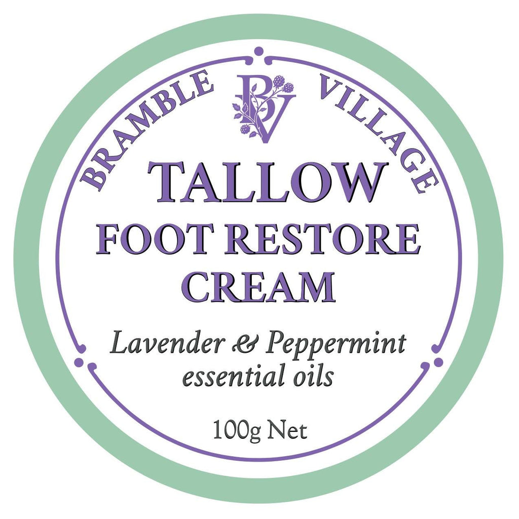 Tallow Foot Cream: Lavender & Peppermint |  Organic Grass Fed Tallow | Dry Cracked Feet Skin Care