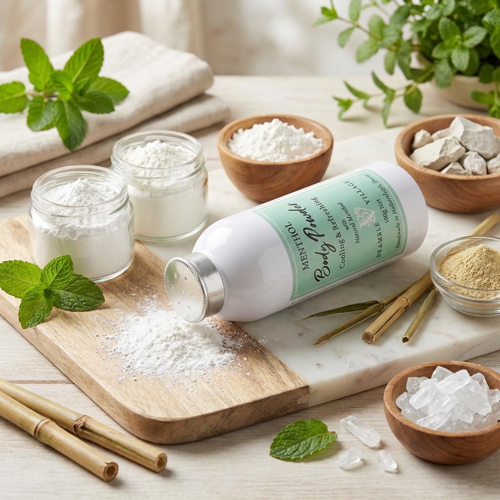 Menthol Body Powder - Cooling and Refreshing - Talc Free