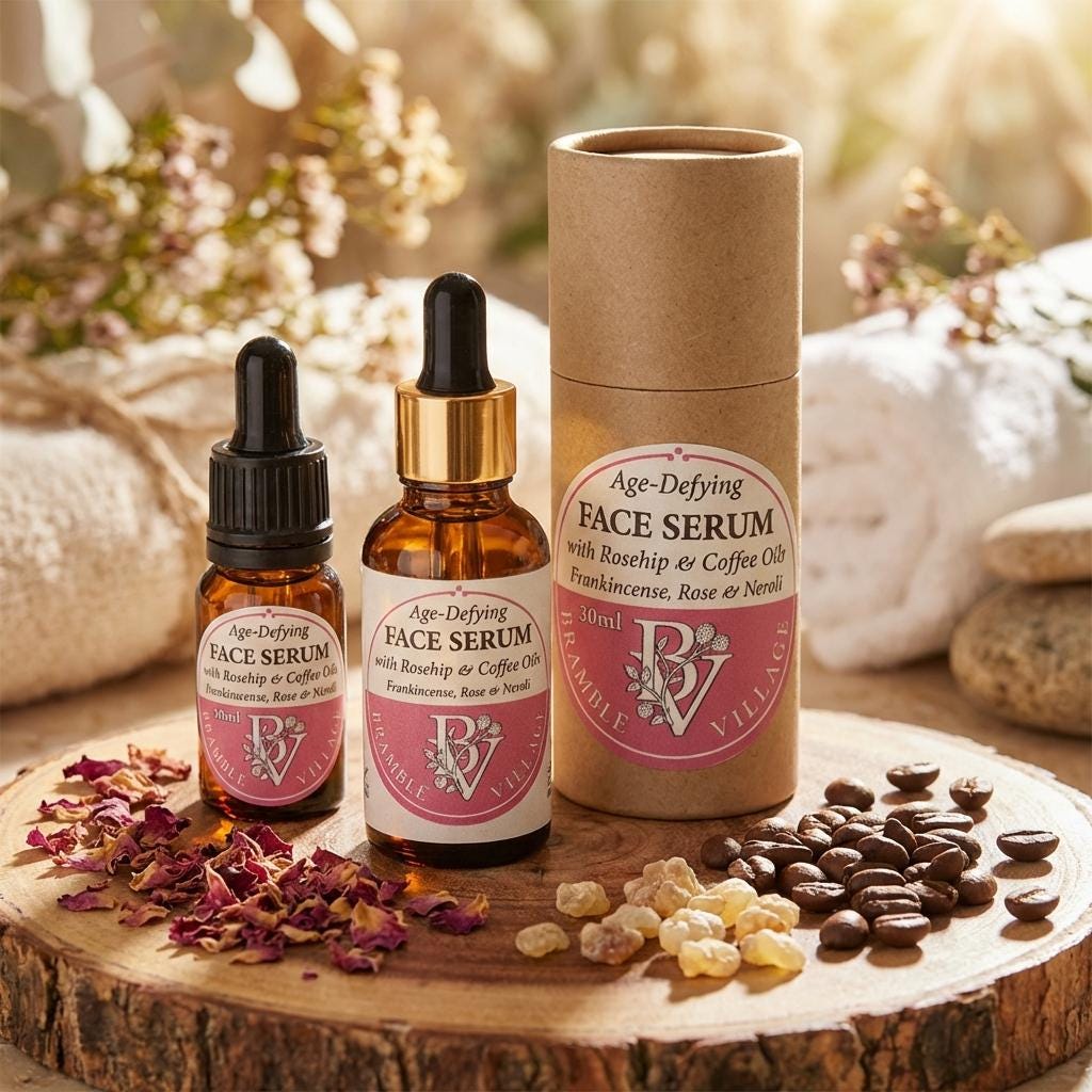 Age Defying Facial Serum: Rosehip, Sea Buckthorn, Coffee, Moringa Oils, Frankincense, Rose, Neroli