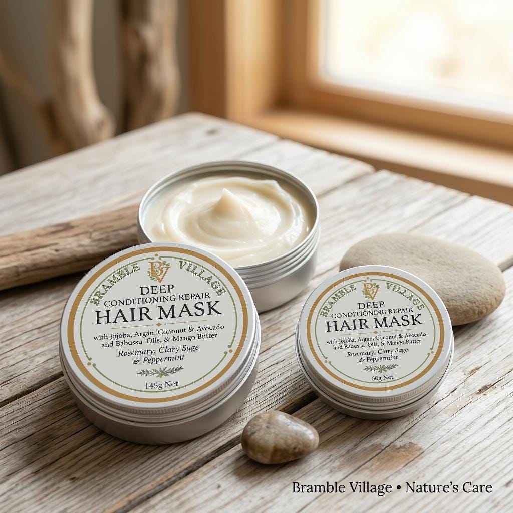 Botanical Deep Conditioning and Repair Hair Mask with Rosemary, Clary Sage and Peppermint