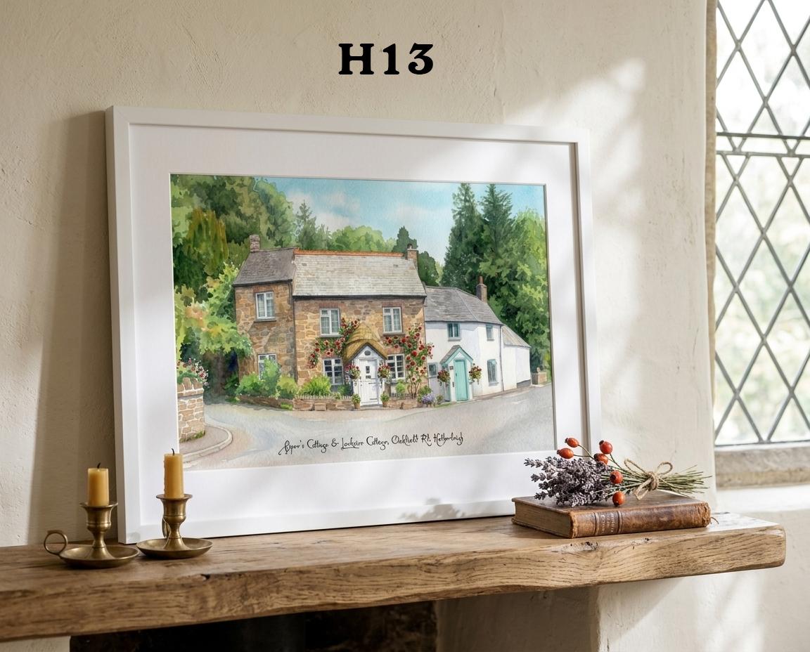 Devon Town Art Print: Personalised Hatherleigh Street Scenes