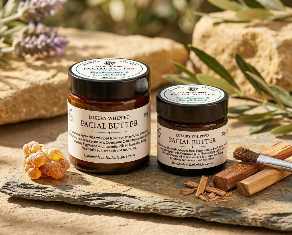 Luxury Whipped Facial Butter, Frankincense & Sandalwood, Coenzyme Q10, Marine Algae