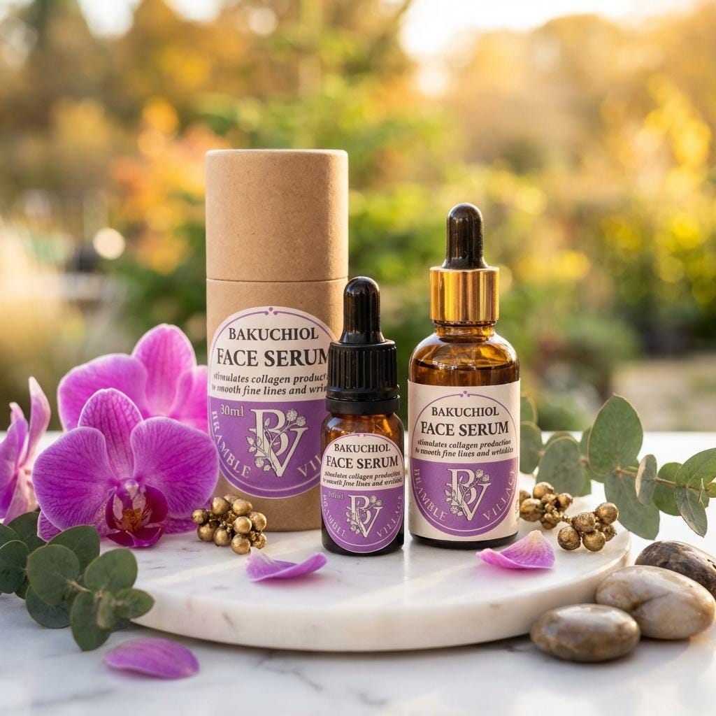 Luxury Bakuchiol Facial Oil Serum: Natural Retinol Alternative, Anti Aging and Mature Skin