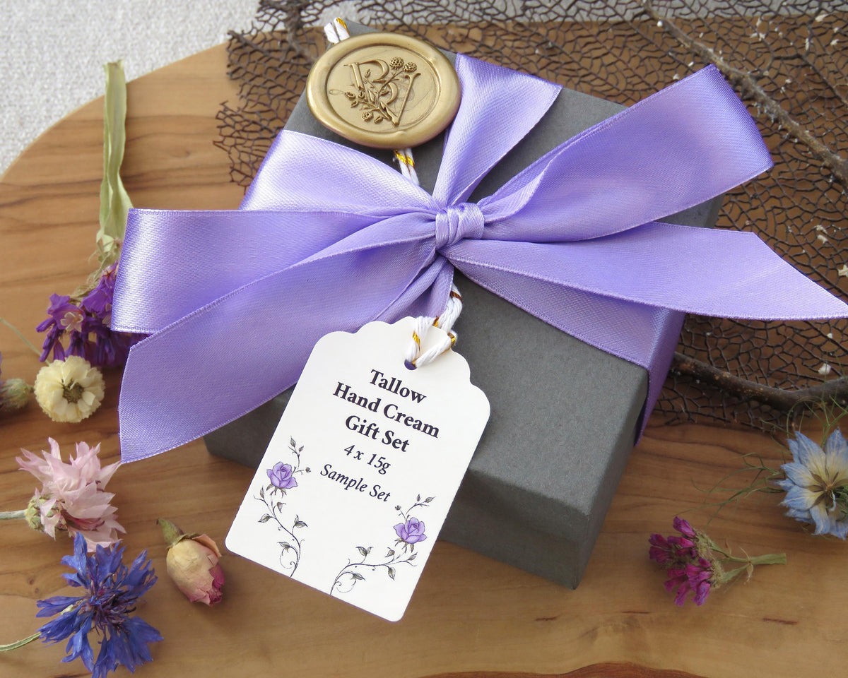 Hand Cream Sample Gift Set: Natural Tallow with Pure Essential Oils,  Dry Skin