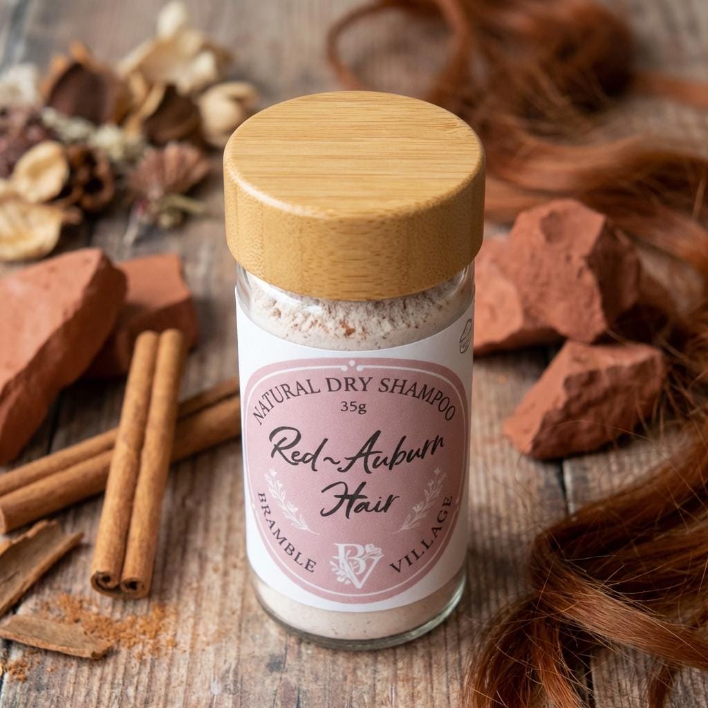 Natural Dry Shampoo Powder: For Copper, Red and Auburn Hair, Botanical Hair & Scalp Refresher