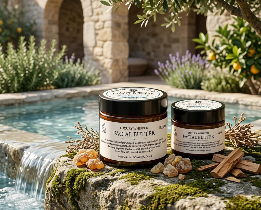 Luxury Whipped Facial Butter, Frankincense & Sandalwood, Coenzyme Q10, Marine Algae