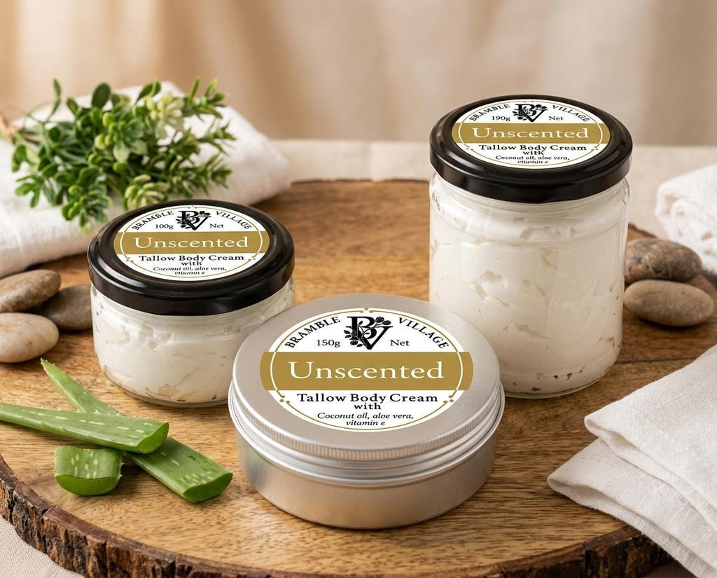 Tallow Body Cream - Unscented, Organic Grass-Fed Body Moisturiser
