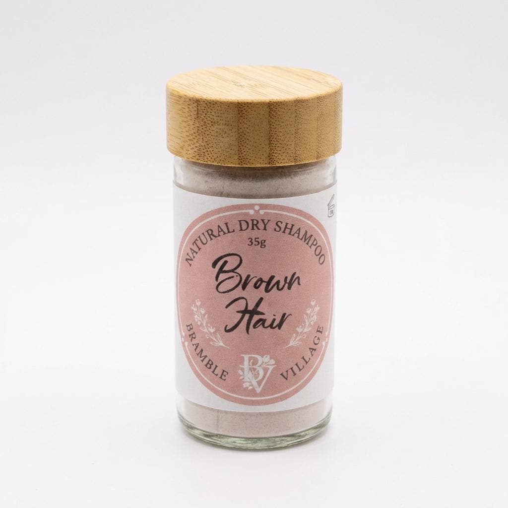 Natural Dry Shampoo Powder: For Brunette or Brown Hair, Botanical Hair & Scalp Refresher