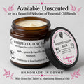 Whipped Tallow Balm | Grass Fed Beef Tallow | Jojoba, Apricot & Camellia Oils | Natural Body Moisturiser | Handmade in Devon
