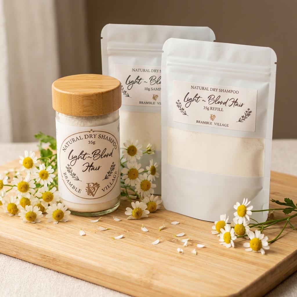 Natural Dry Shampoo Powder - Light and Blond Hair