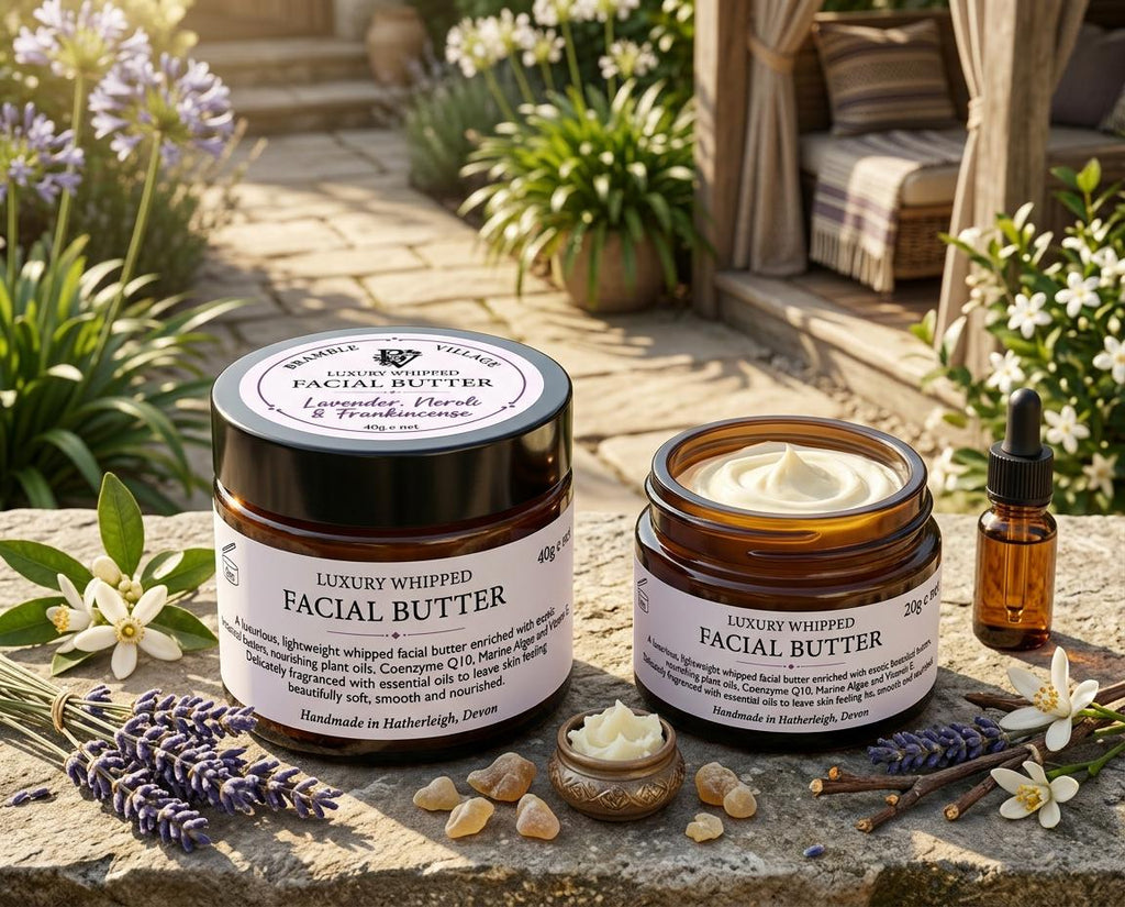 Whipped Facial Butter, Lavender, Neroli & Frankincense Essential Oils, Botanical Oils and Butters, Coenzyme Q10, Marine Algae.