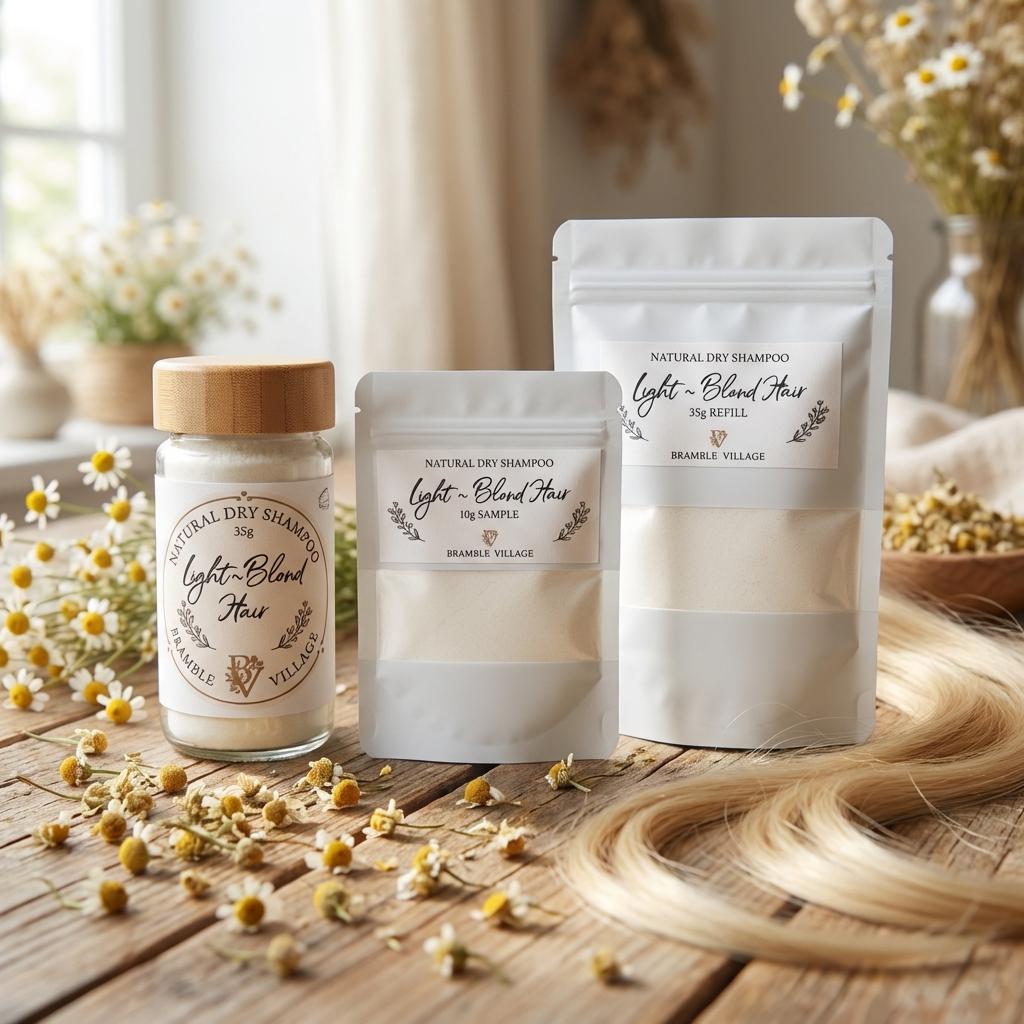 Natural Dry Shampoo Powder - Light and Blond Hair