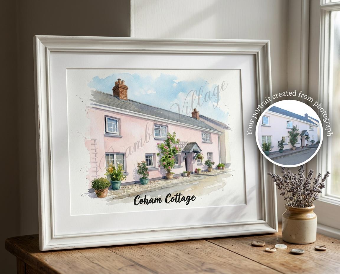 Personalised House Portrait from Photo,  Home Illustration, Custom New Home Gift