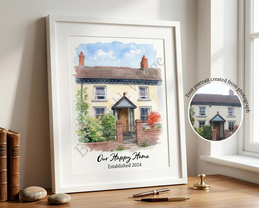 Personalised House Portrait from Photo,  Home Illustration, Custom New Home Gift