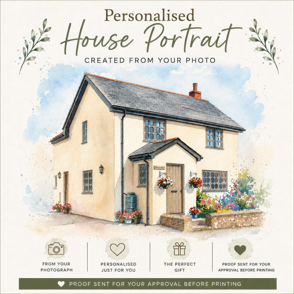 Personalised House Portrait from Photo,  Home Illustration, Custom New Home Gift