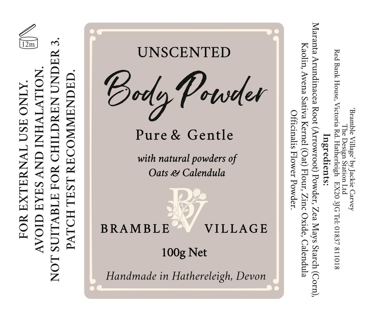Natural Body Powder: Pure and Gentle - Talc Free