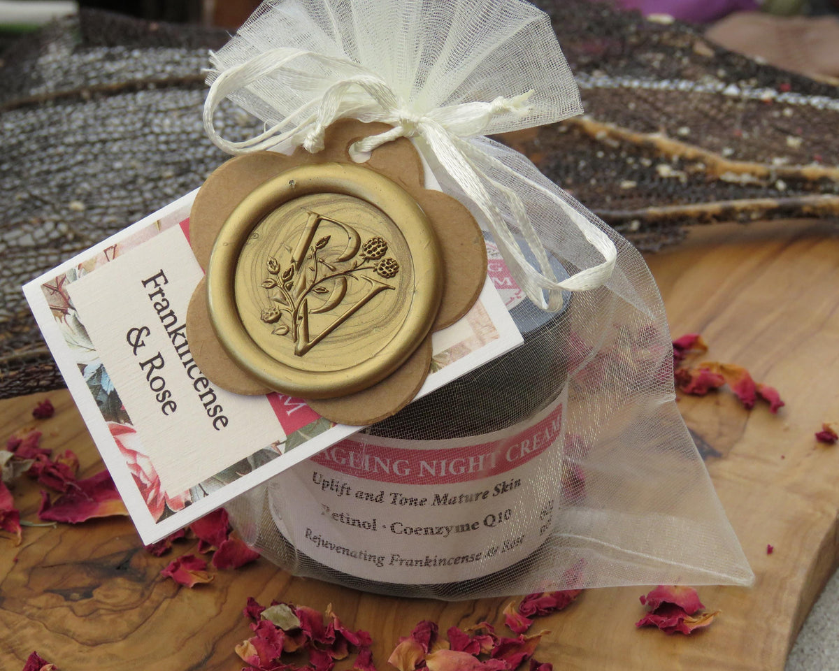 Anti-Aging Night Face Cream: Retinol, Coenzyme Q10, Frankincense, Rose, Vegan